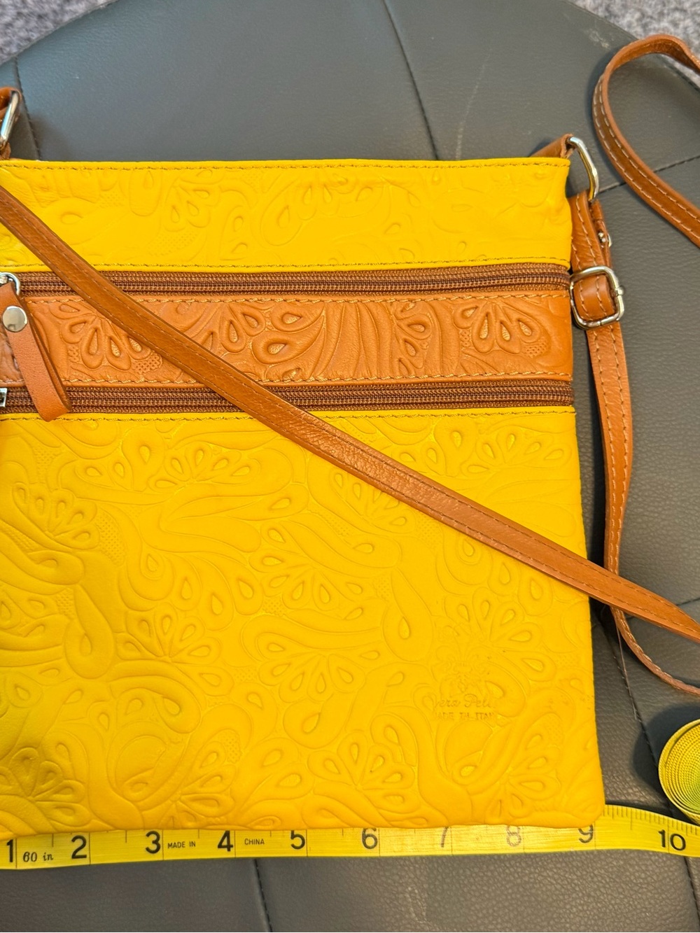 Vera Pelle Tooled Leather Crossbody